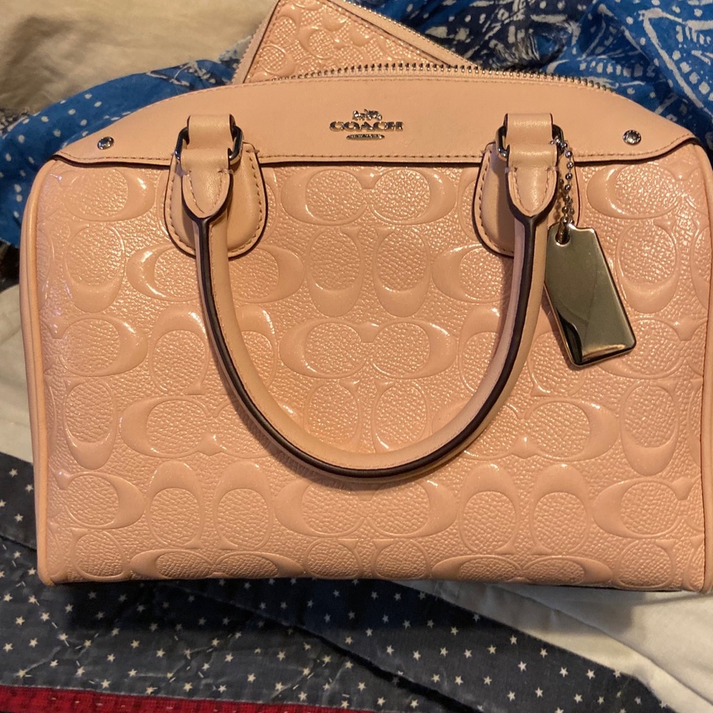 Auth Coach platen leather purse wallet & wristlet